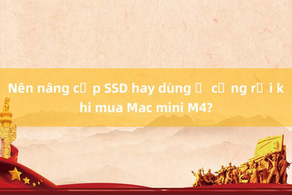 Nên nâng cấp SSD hay dùng ổ cứng rời khi mua Mac mini M4?