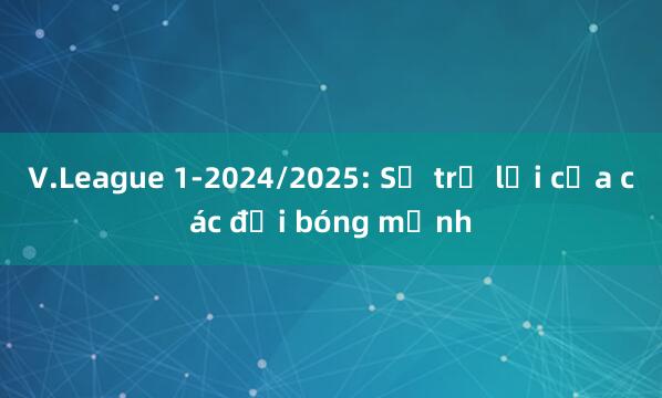 V.League 1-2024/2025: Sự trở lại của các đội bóng mạnh